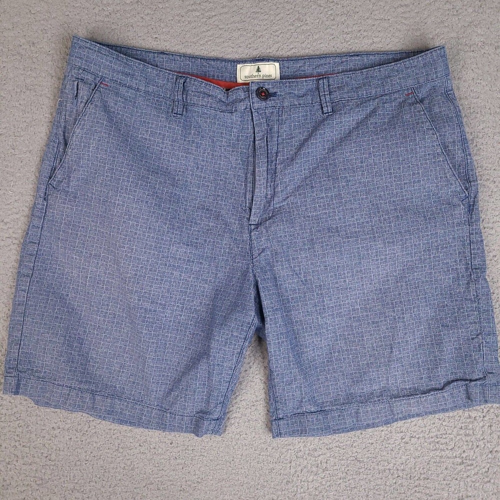 Southern Pines‎ Shorts Mens 38 Blue Chino Geometric Dad